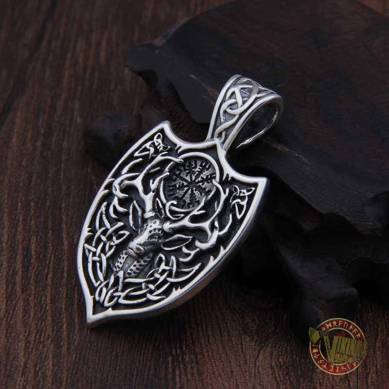 925 Sterling Silver Vegvísir Icelandic Viking Compass - VikingsBrand