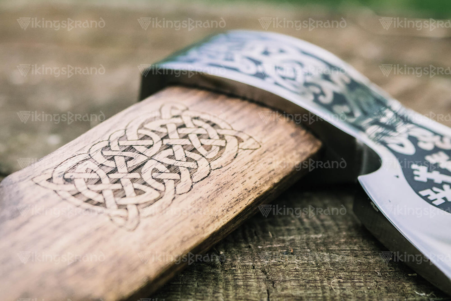 Handmade Viking Axe "Blithe Knútr" With Leather Case