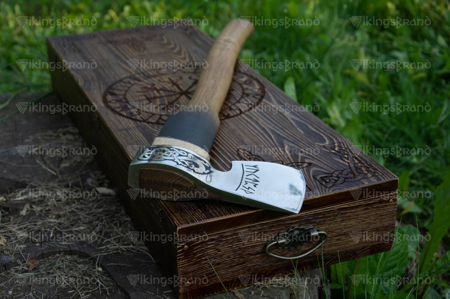 Handmade Viking Axe "Loyal Björg" With Leather Case