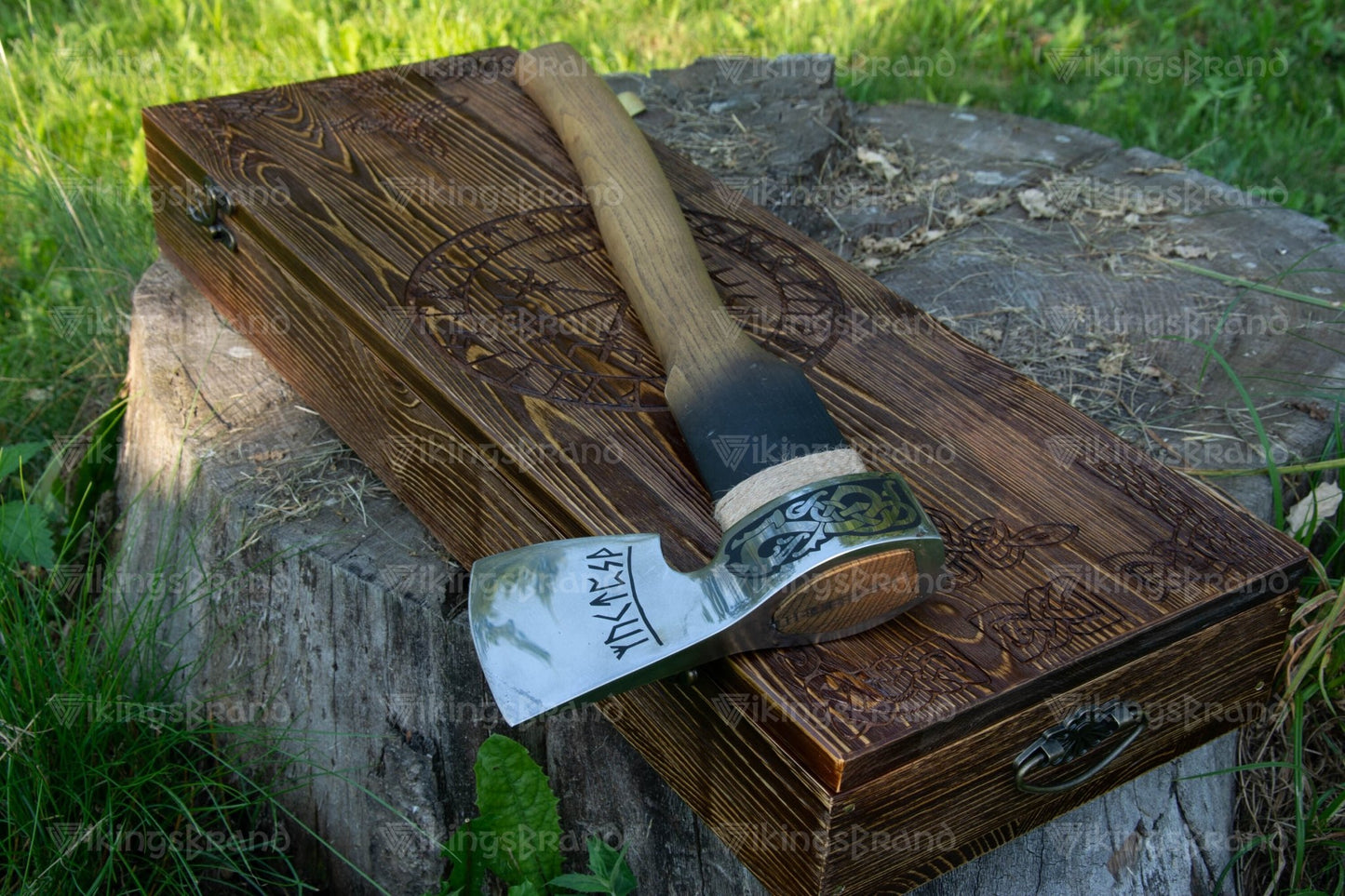 Handmade Viking Axe "Loyal Björg" With Leather Case