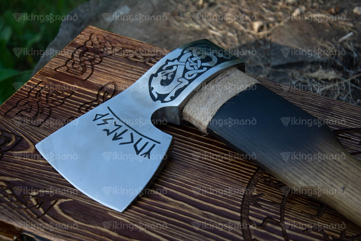 Handmade Viking Axe "Loyal Björg" With Leather Case