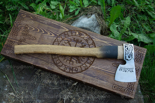 Handmade Viking Axe "Loyal Björg" With Leather Case