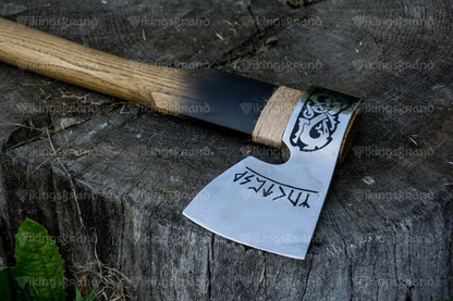 Handmade Viking Axe "Loyal Björg" With Leather Case