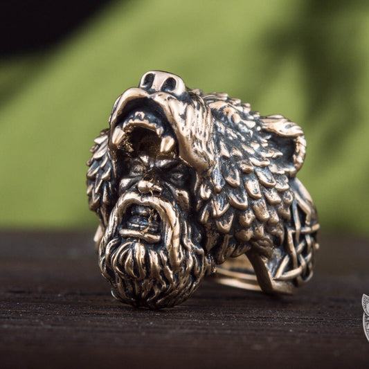 Heavy Berserker Ring, Viking Bronze Ring