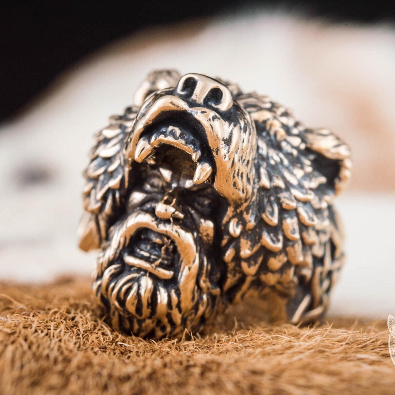 Heavy Berserker Ring, Viking Bronze Ring