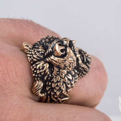 Heavy Berserker Ring, Viking Bronze Ring