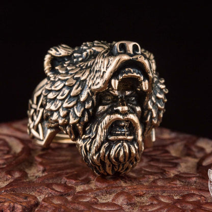 Heavy Berserker Ring, Viking Bronze Ring