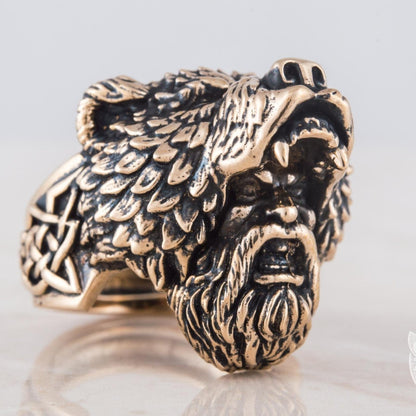 Heavy Berserker Ring, Viking Bronze Ring
