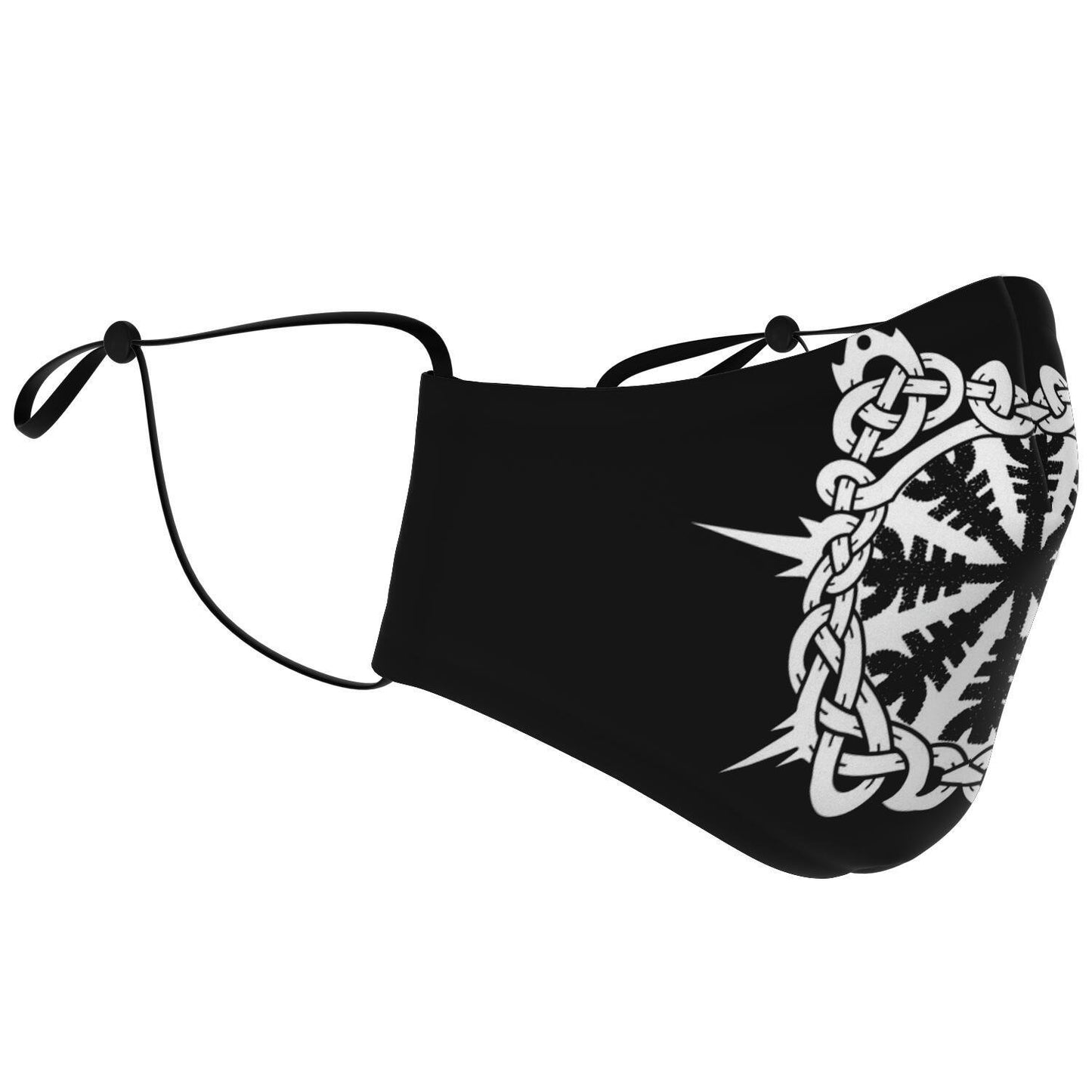 Helm of Awe Black Viking Face Mask Cover