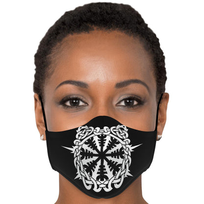 Helm of Awe Black Viking Face Mask Cover