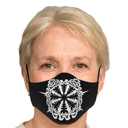 Helm of Awe Black Viking Face Mask Cover