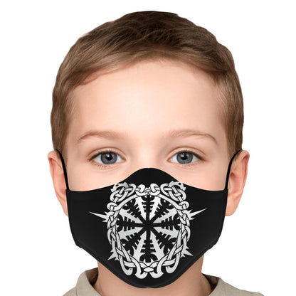 Helm of Awe Black Viking Face Mask Cover