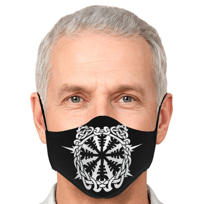 Helm of Awe Black Viking Face Mask Cover