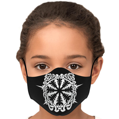 Helm of Awe Black Viking Face Mask Cover