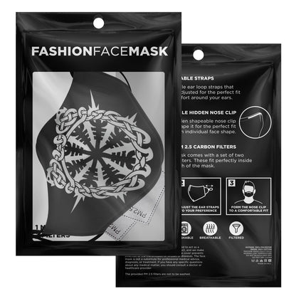 Helm of Awe Black Viking Face Mask Cover
