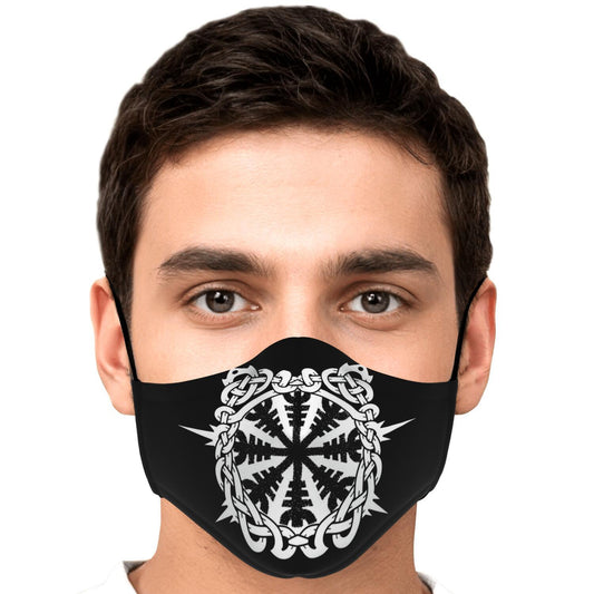 Helm of Awe Black Viking Face Mask Cover