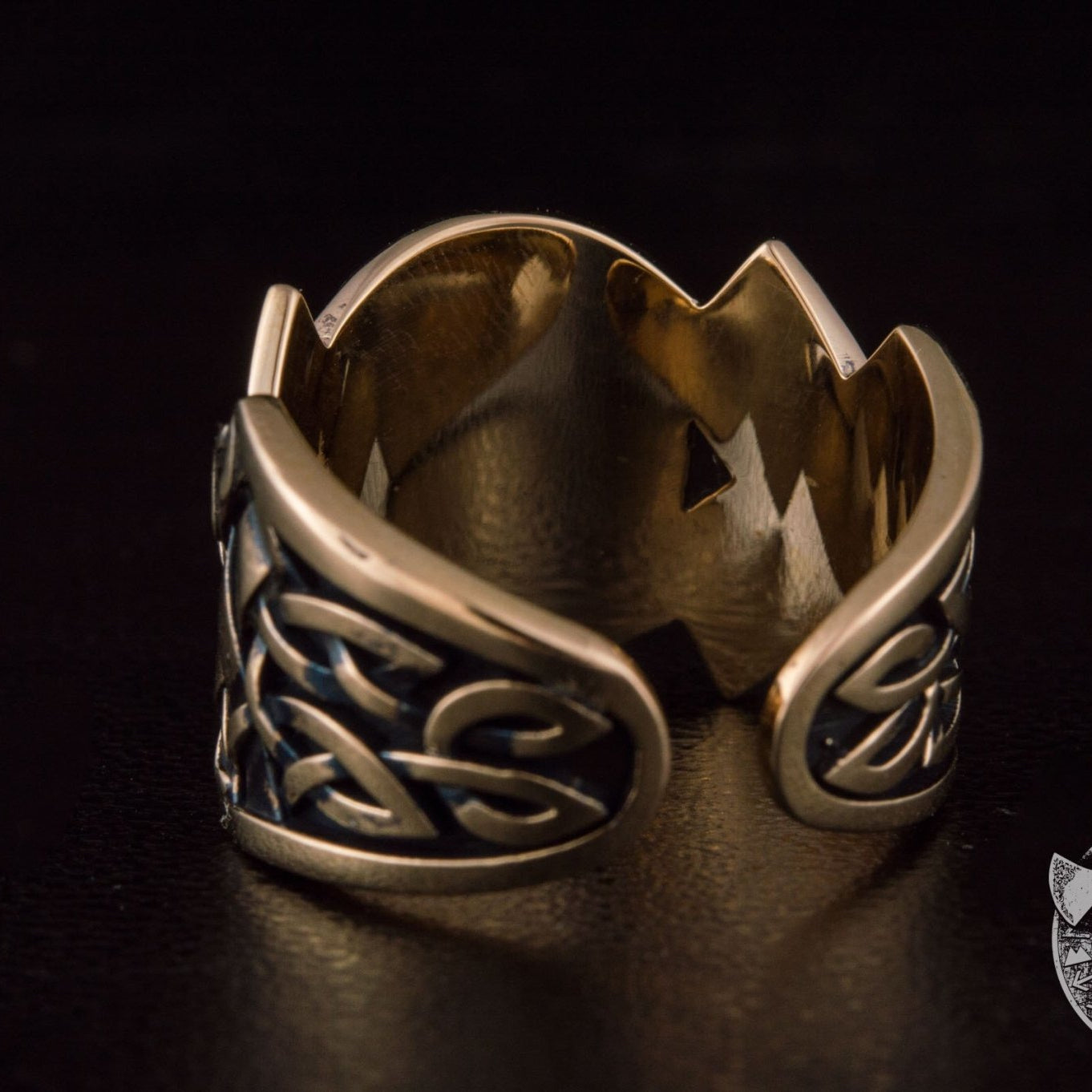 Helm of Awe Symbol Bronze Viking Ring