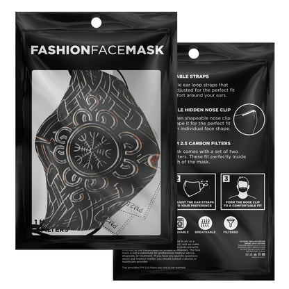 Helm of Awe Viking Face Mask Cover - Silver