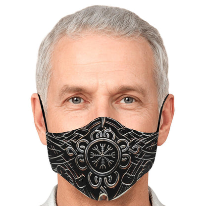 Helm of Awe Viking Face Mask Cover - Silver
