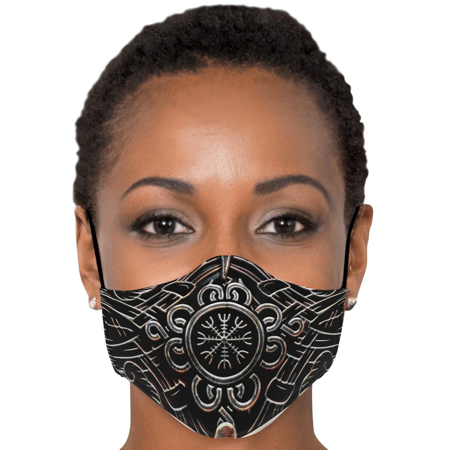 Helm of Awe Viking Face Mask Cover - Silver
