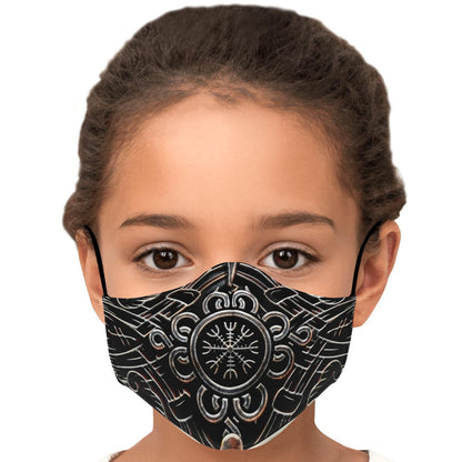 Helm of Awe Viking Face Mask Cover - Silver