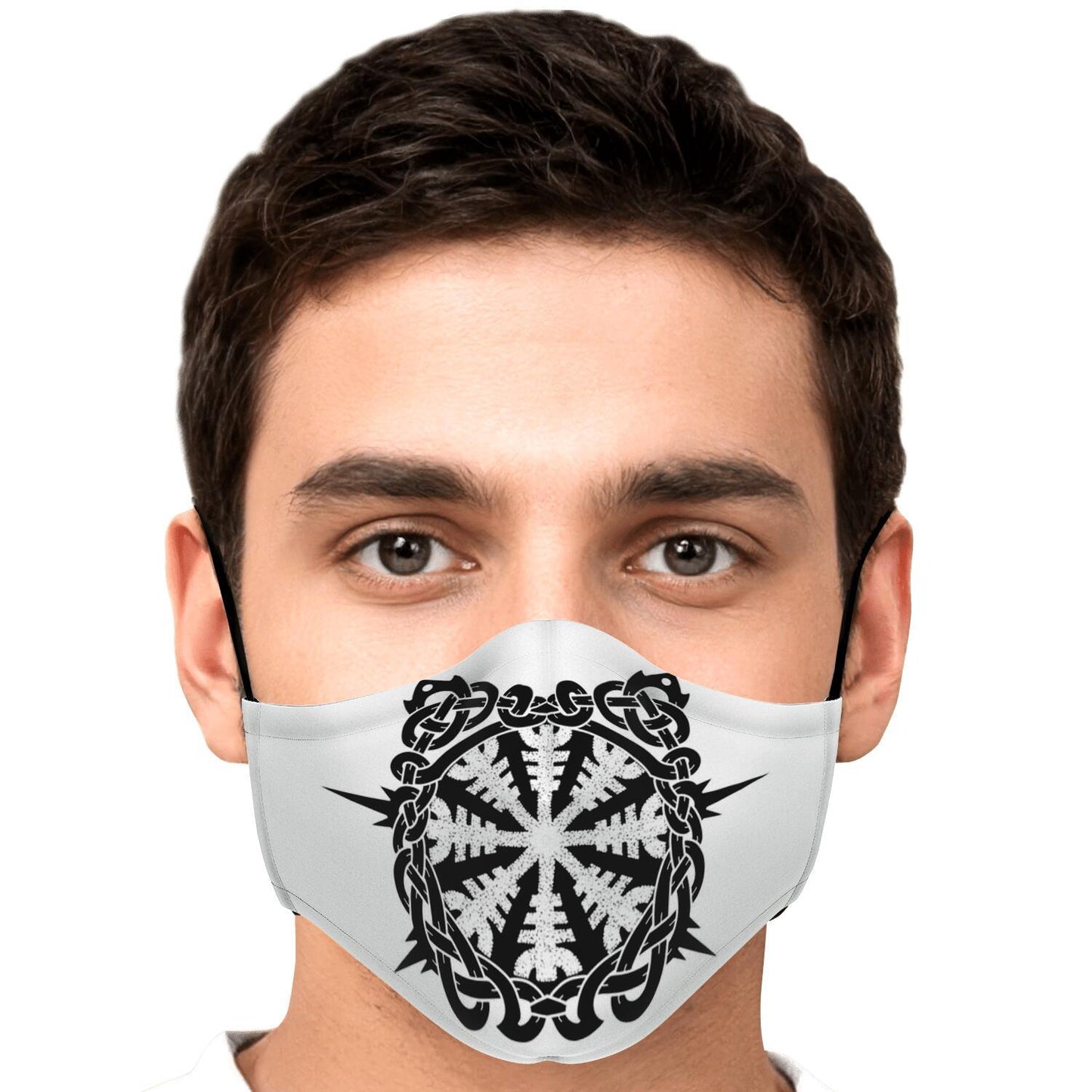 Helm of Awe White Viking Face Mask Cover