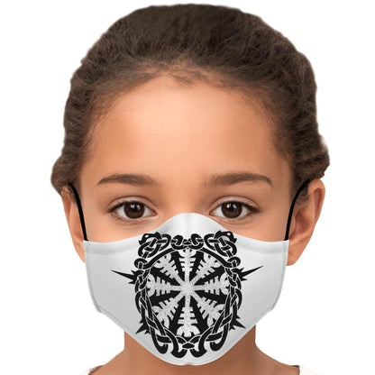 Helm of Awe White Viking Face Mask Cover