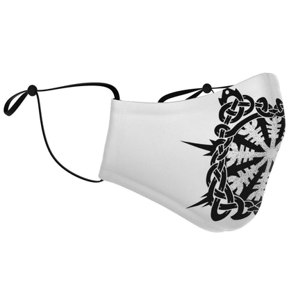 Helm of Awe White Viking Face Mask Cover