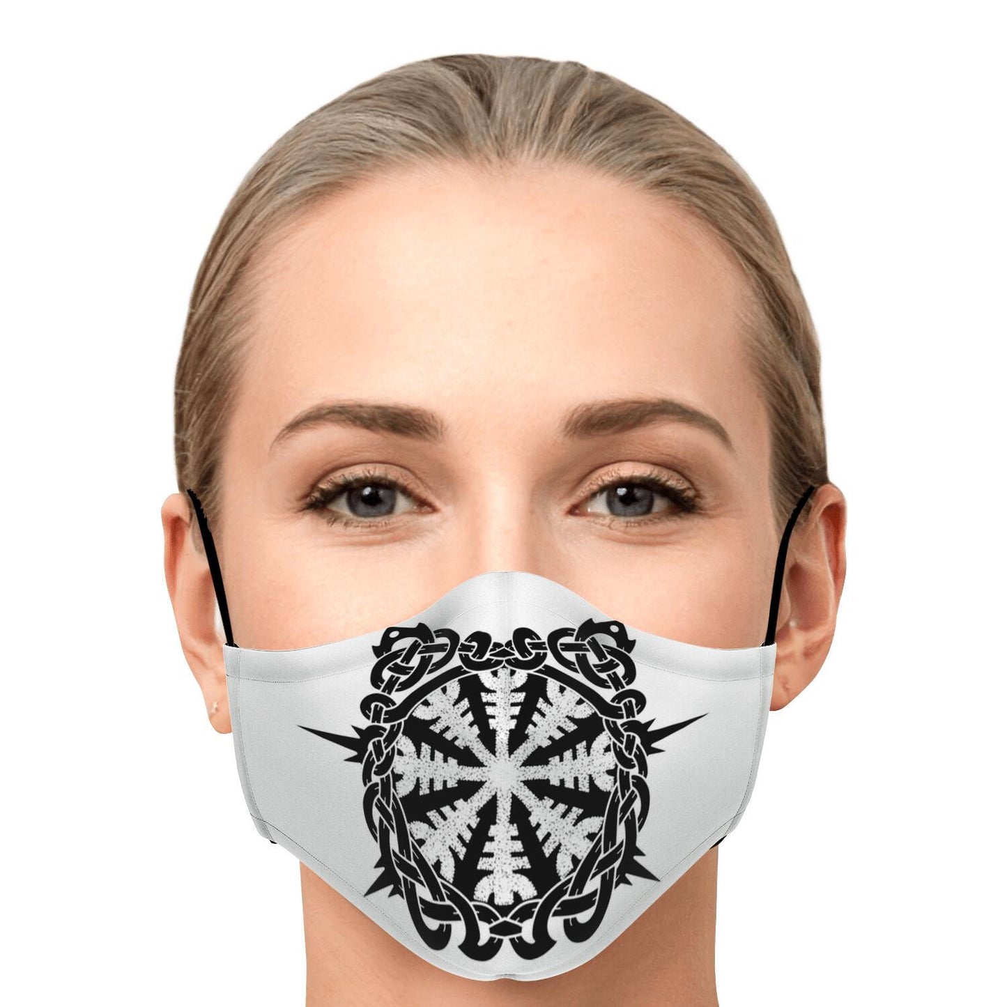 Helm of Awe White Viking Face Mask Cover