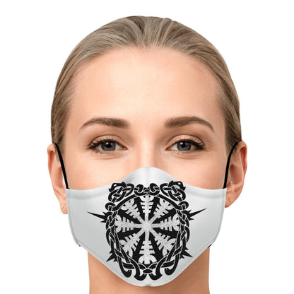 Helm of Awe White Viking Face Mask Cover