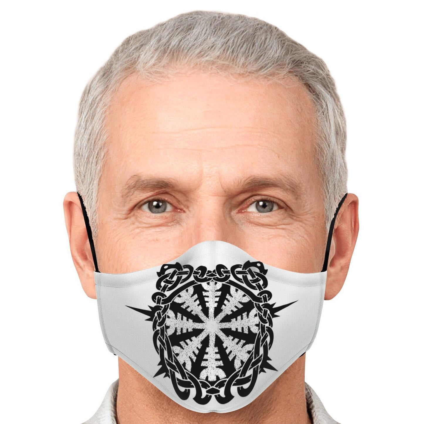 Helm of Awe White Viking Face Mask Cover
