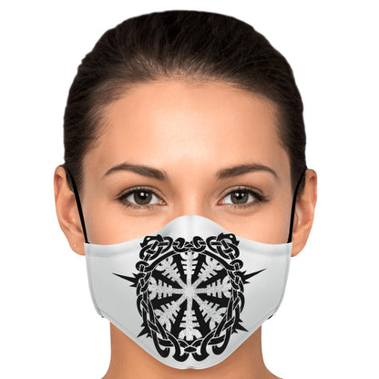 Helm of Awe White Viking Face Mask Cover