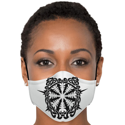 Helm of Awe White Viking Face Mask Cover