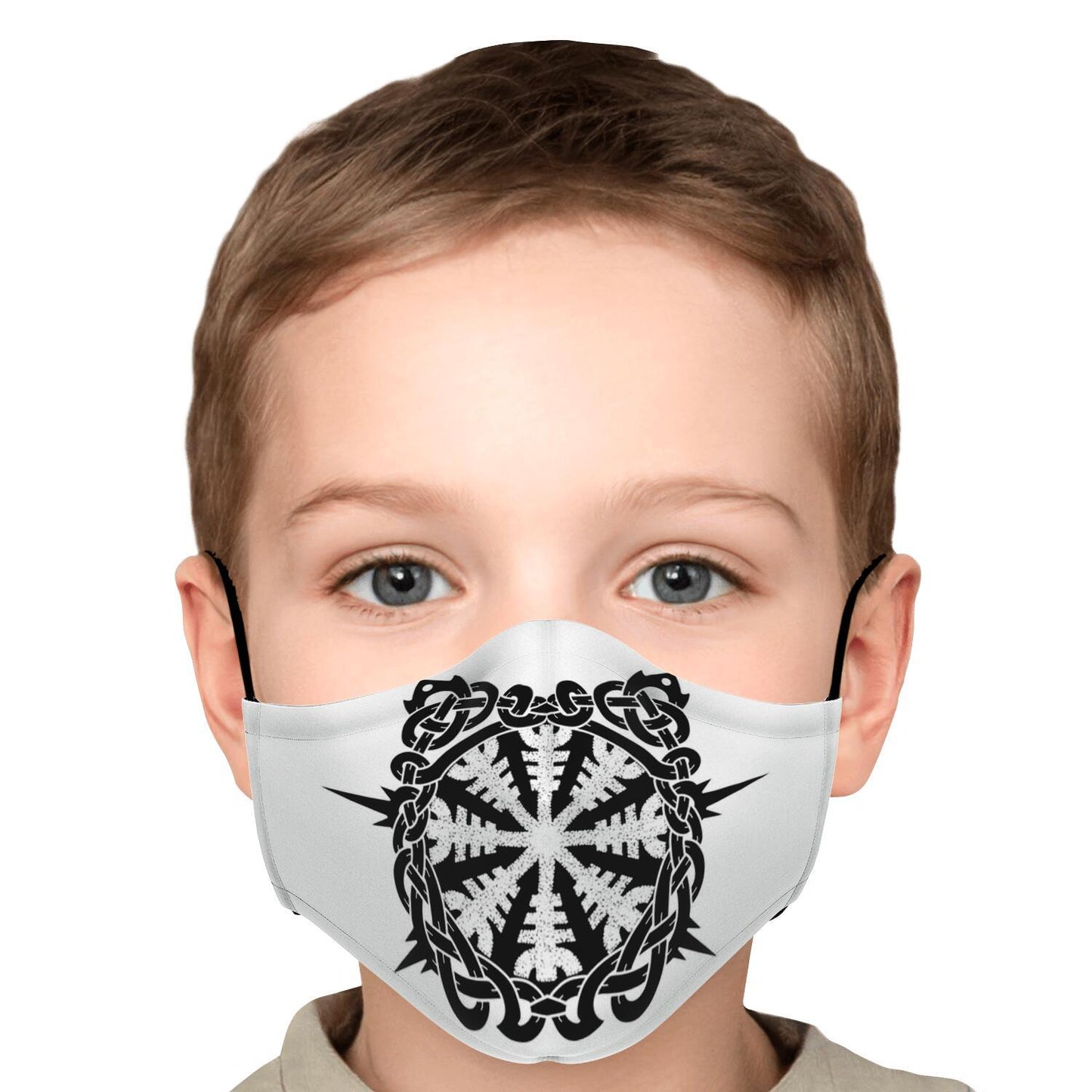 Helm of Awe White Viking Face Mask Cover