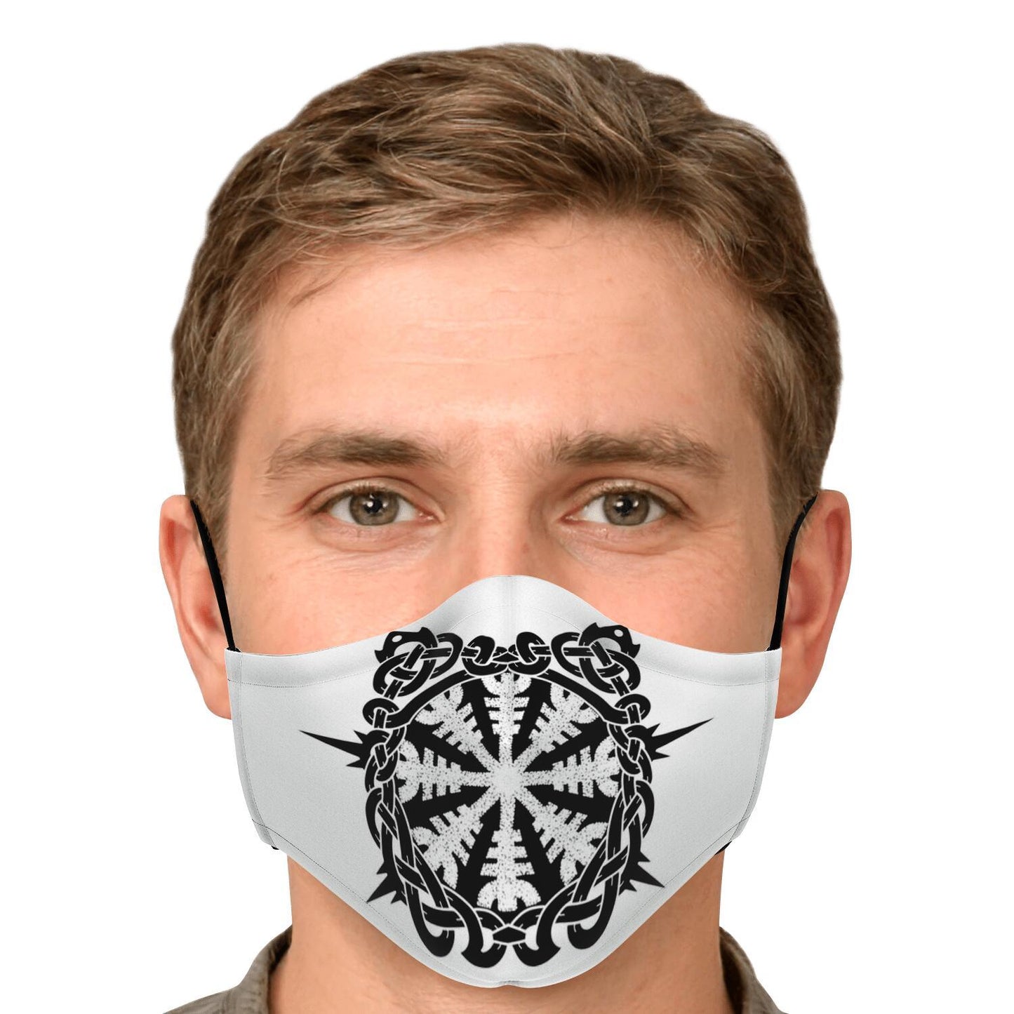 Helm of Awe White Viking Face Mask Cover