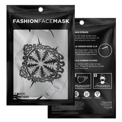 Helm of Awe White Viking Face Mask Cover
