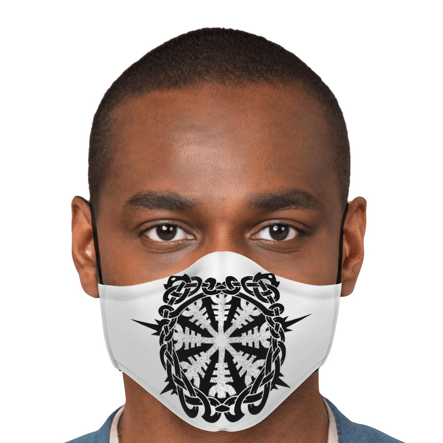 Helm of Awe White Viking Face Mask Cover