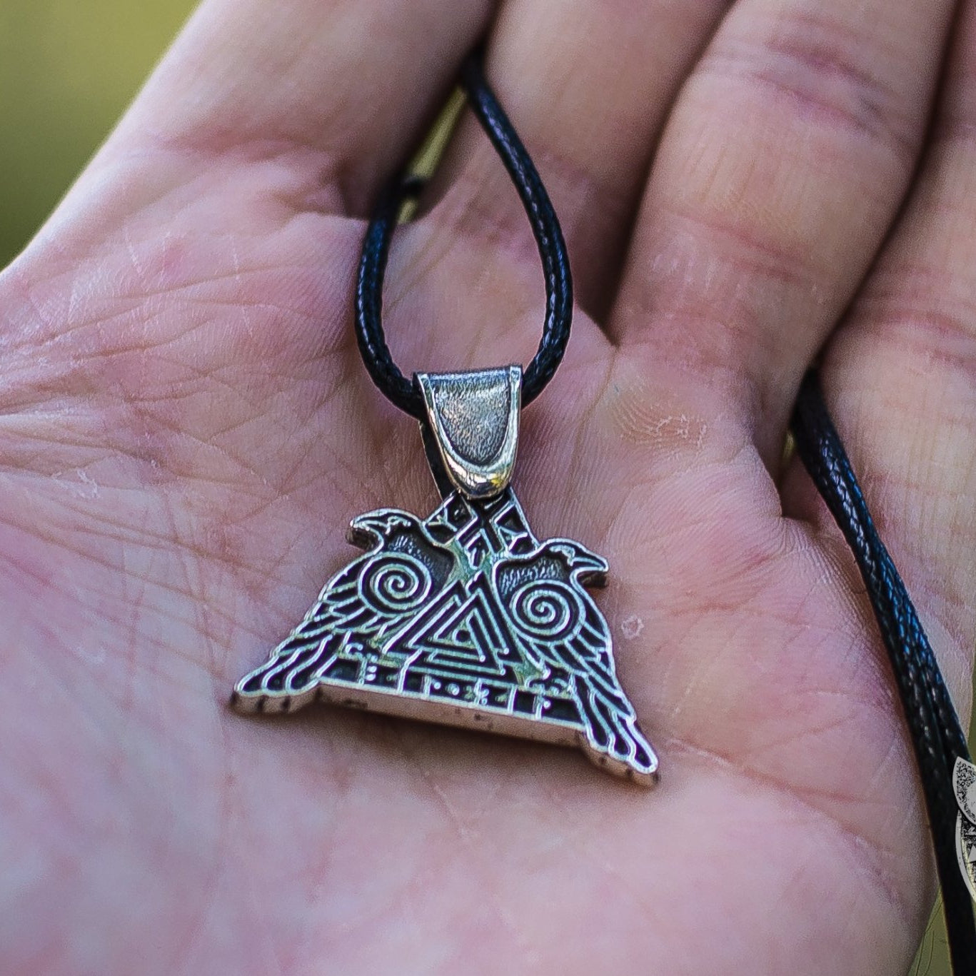 Huginn and Muninn 925 Sterling Silver Pendant - VikingsBrand