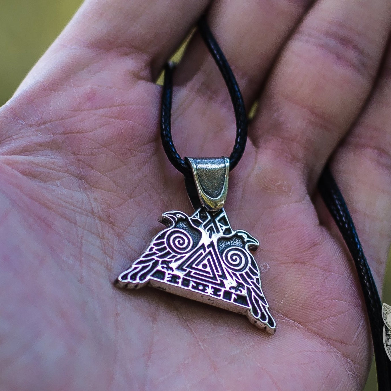 Huginn and Muninn 925 Sterling Silver Pendant - VikingsBrand