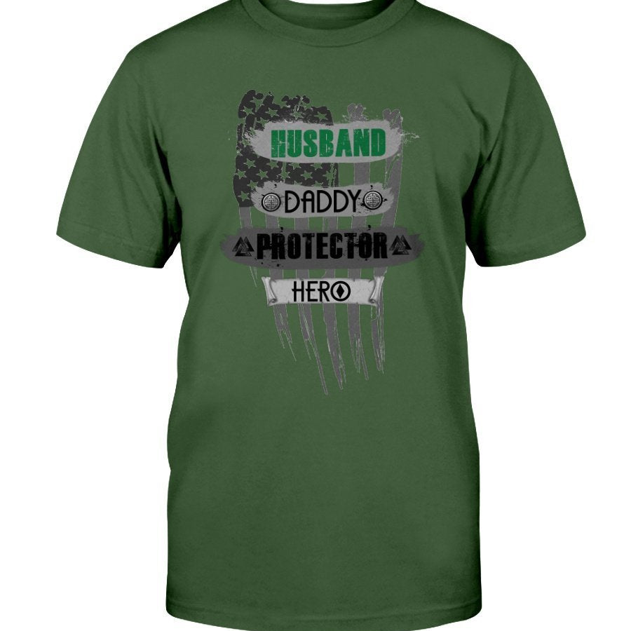 Husband - Daddy - Protector - Hero Premium T-Shirt - Camo States