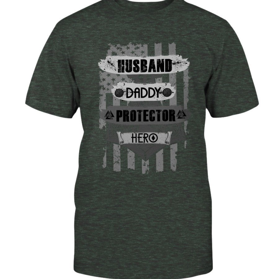 Husband - Daddy - Protector - Hero Premium T-Shirt - Dark Gray