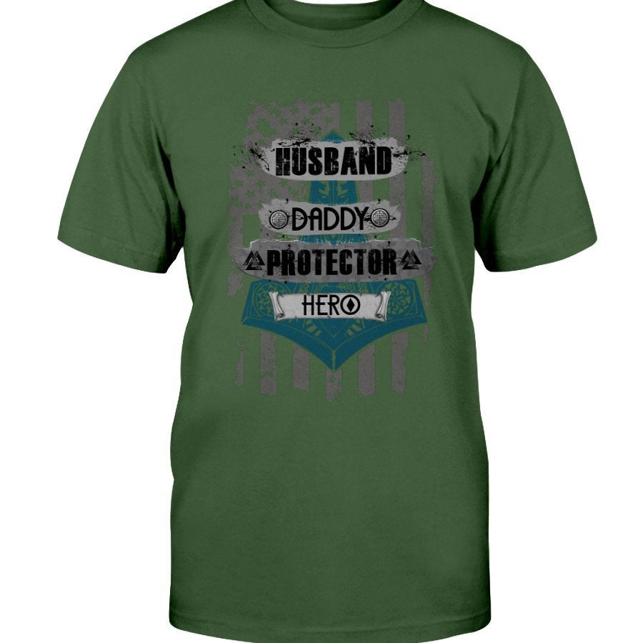 Husband - Daddy - Protector - Hero Premium T-Shirt - Light USA
