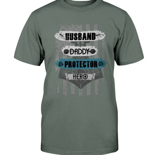 Husband - Daddy - Protector - Hero Premium T-Shirt - Torquise