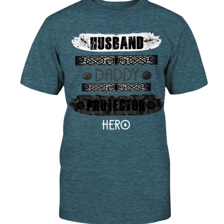 Husband - Daddy - Protector - Hero Premium T-Shirt - White Hubbie
