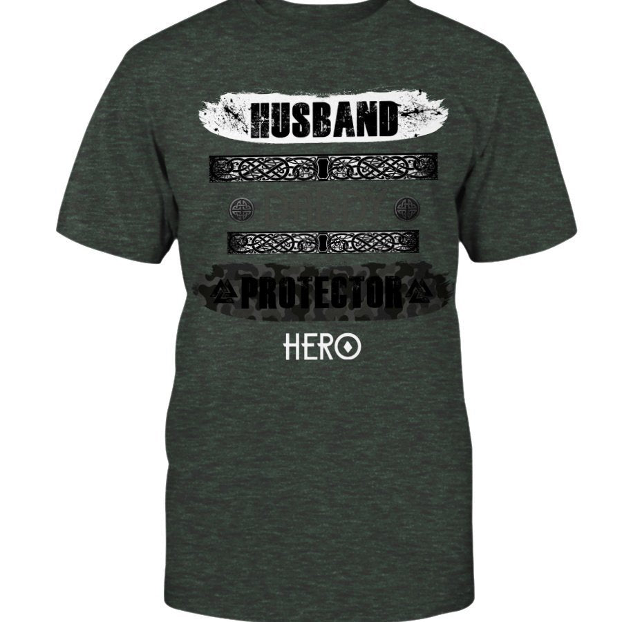 Husband - Daddy - Protector - Hero Premium T-Shirt - White Hubbie