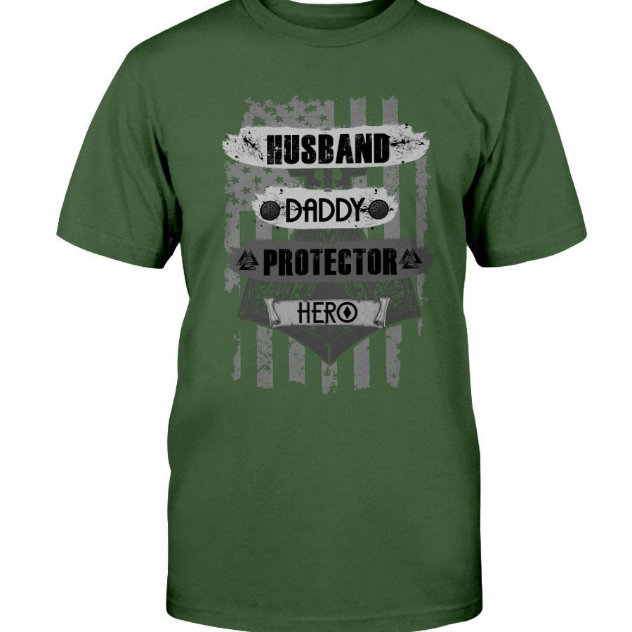 Husband - Daddy - Protector - Hero Premium T-Shirt - Dark Gray