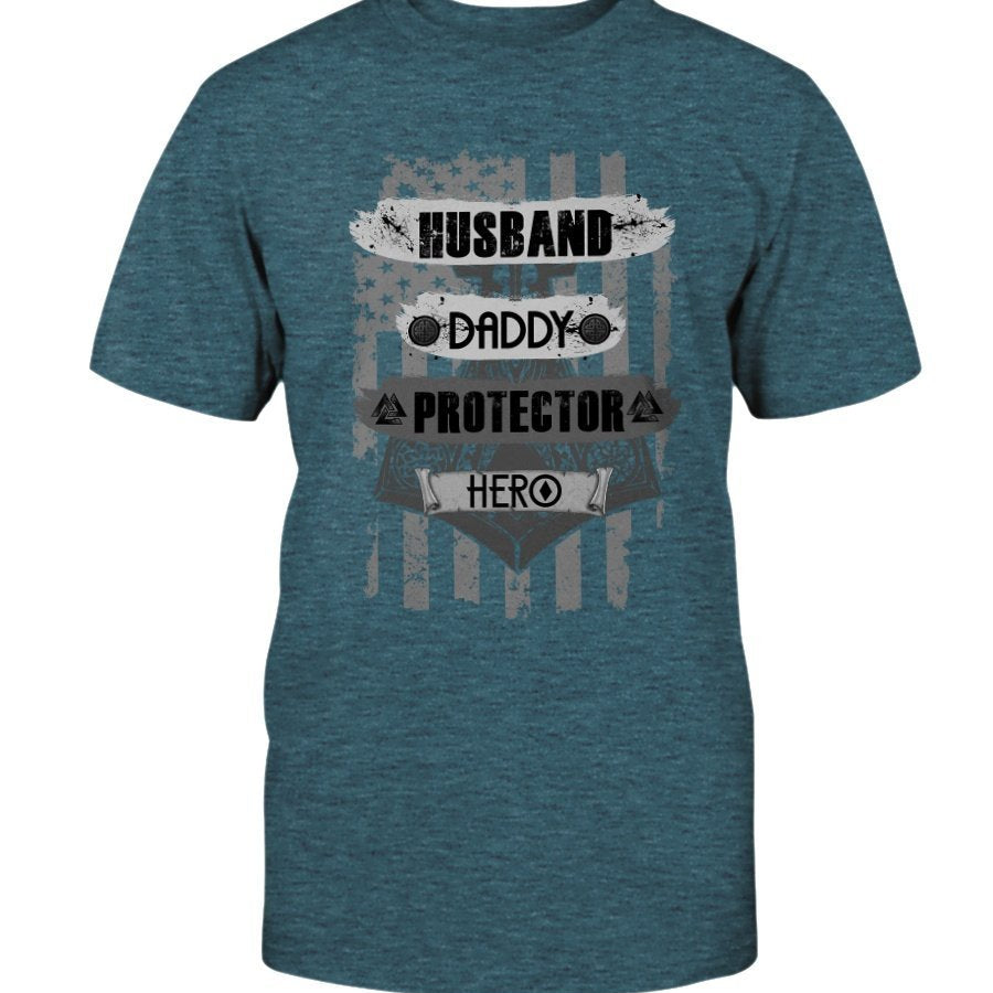 Husband - Daddy - Protector - Hero Premium T-Shirt - Dark Gray