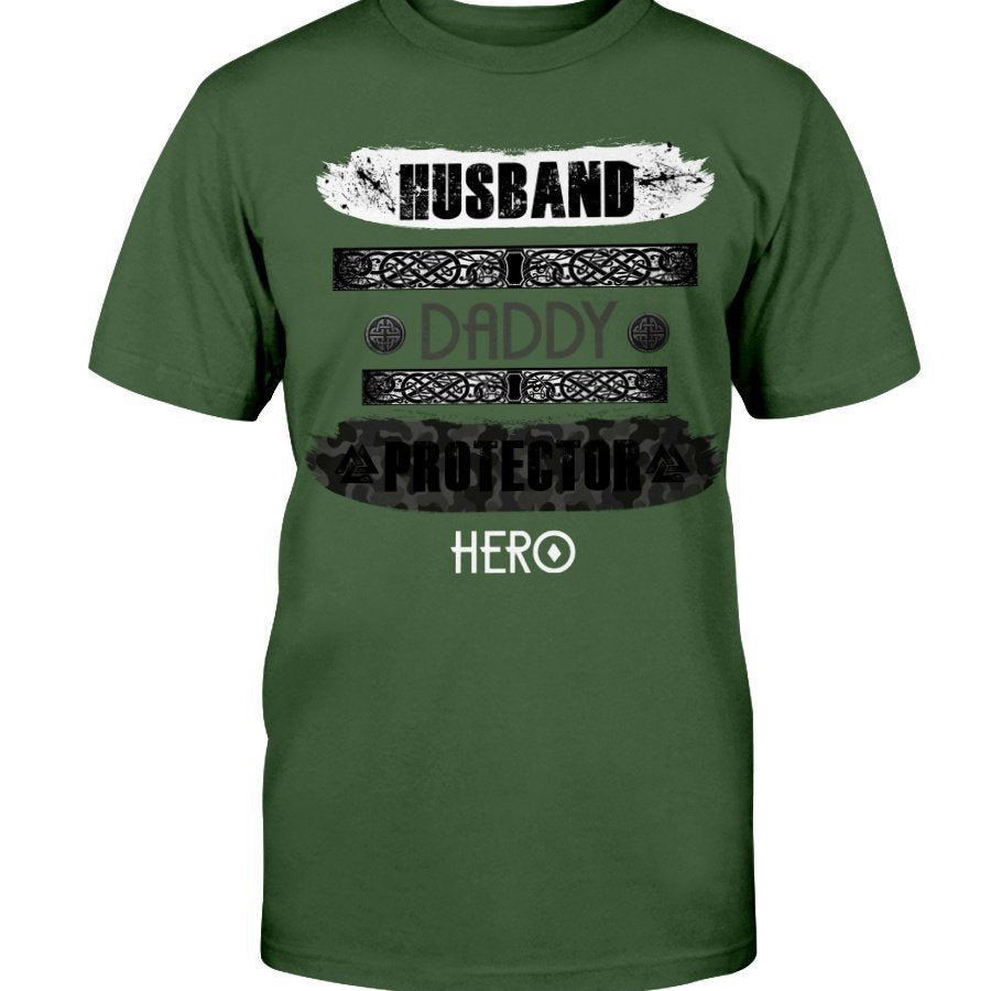 Husband - Daddy - Protector - Hero Premium T-Shirt - White Hubbie