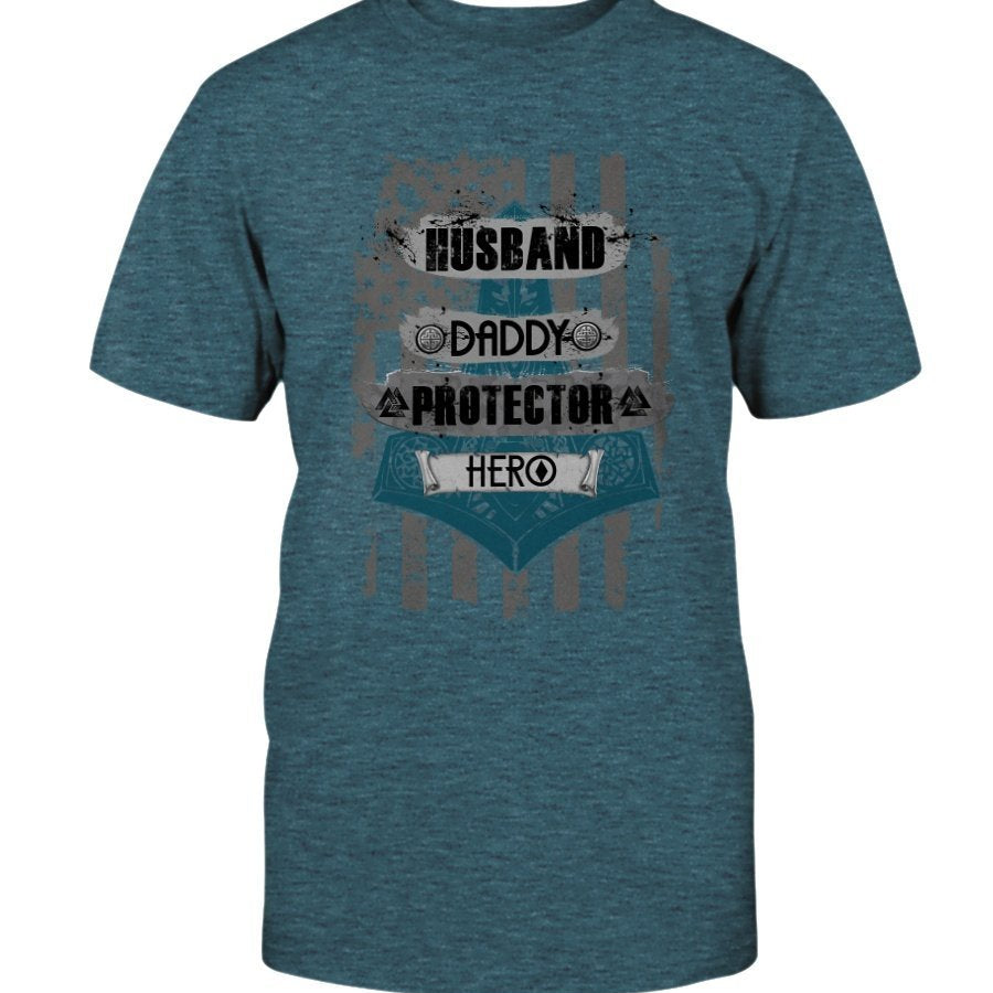 Husband - Daddy - Protector - Hero Premium T-Shirt - Light USA