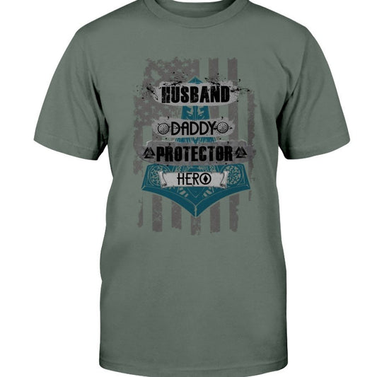 Husband - Daddy - Protector - Hero Premium T-Shirt - Light USA